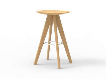  Стул широкий барный (A) 440 * (B) 340 * (H) 760 Дуб (массив)