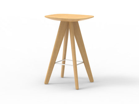  Стул широкий полубарный (A) 440 * (B) 340 * (H) 660 Дуб (массив)