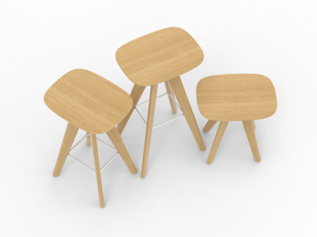  Стул широкий полубарный (A) 440 * (B) 340 * (H) 660 Дуб (массив)